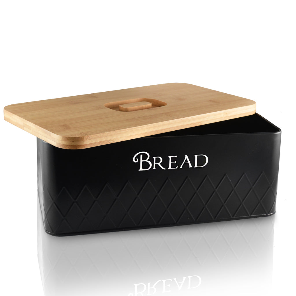 Pantry Bread Box with Divider Clear Food Storage Container