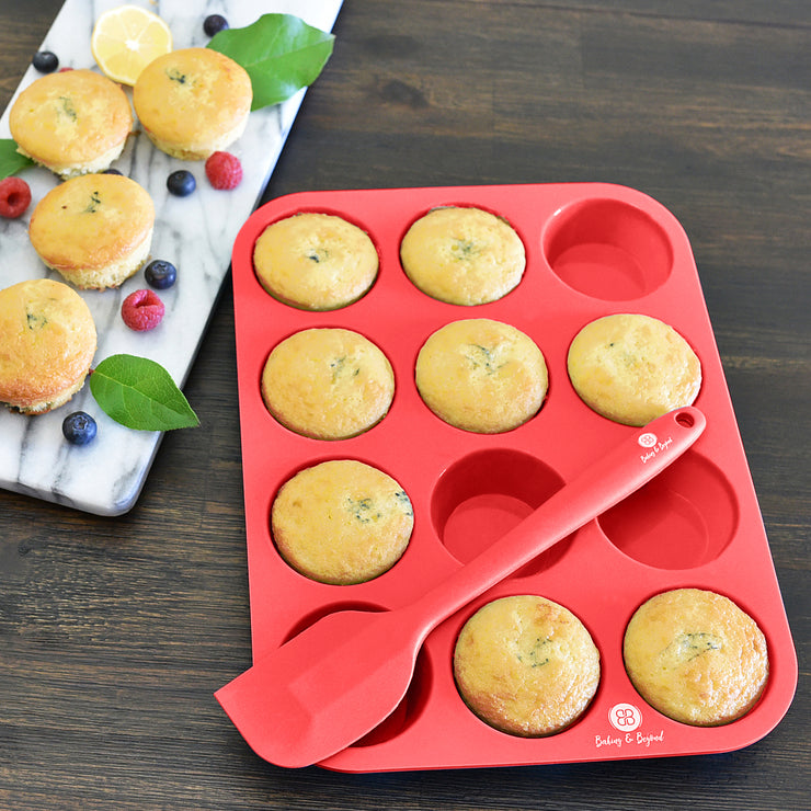 Baking & Beyond Silicone Muffin Pan Set -Blue